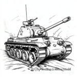 M4 Sherman Tank on D-Day Coloring Pages 3