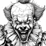 Macabre Laughing Clown Coloring Pages 1