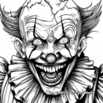 Macabre Laughing Clown Coloring Pages 2