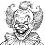 Macabre Laughing Clown Coloring Pages 3