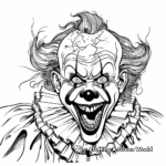 Macabre Laughing Clown Coloring Pages 4