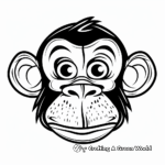 Macaque Monkey Face Coloring Pages for Primate Lovers 2