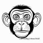 Macaque Monkey Face Coloring Pages for Primate Lovers 4