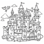 Magic Castles & Fortresses: DND Coloring Pages 1