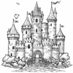 Magic Castles & Fortresses: DND Coloring Pages 2