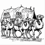 Magical Camel Caravan Epiphany Coloring Pages 2