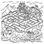 Magical Castle Maze Coloring Pages 3
