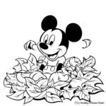 Magical Disney Fall Leaves Coloring Pages 4