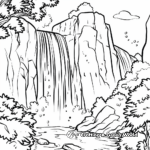Magical Fairy-Tale Waterfall Coloring Pages 2
