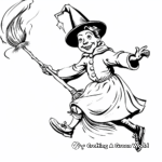 Magical Flying Broomstick Coloring Pages 2