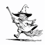 Magical Flying Broomstick Coloring Pages 3