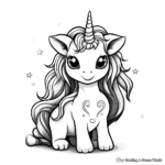 Magical Rainbow Unicorn Pumpkin Coloring Pages 2