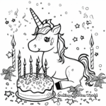Magical Unicorn Birthday Party Coloring Pages 1