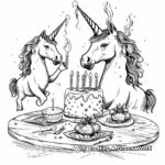 Magical Unicorn Birthday Party Coloring Pages 2