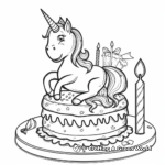 Magical Unicorn Birthday Party Coloring Pages 3