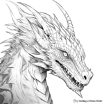 Magical Water Dragon Head Coloring Pages 4