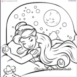 Magical Winter Night with Sleeping Beauty Coloring Pages 4