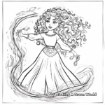 Magical Wisps Guiding Merida Coloring Images 1