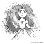 Magical Wisps Guiding Merida Coloring Images 3