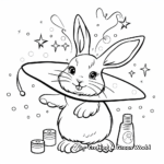 Magician's Hat and Rabbit Magic Coloring Pages 1