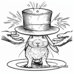 Magician's Hat and Rabbit Magic Coloring Pages 2