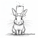 Magician's Hat and Rabbit Magic Coloring Pages 3