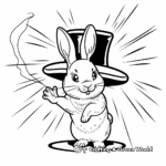 Magician's Hat and Rabbit Magic Coloring Pages 4