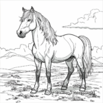 Majestic Black Forest Draft Horse Coloring Pages 2