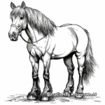 Majestic Black Forest Draft Horse Coloring Pages 3