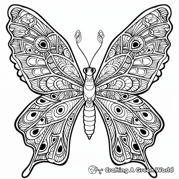 Butterfly Coloring Pages For Adults - Free & Printable!