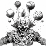 Malevolent Juggling Clown Coloring Pages 1