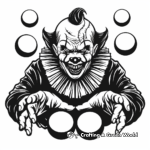 Malevolent Juggling Clown Coloring Pages 4
