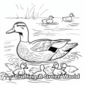 Mallard Duck Coloring Pages - Free &amp; Printable!