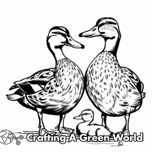 Mallard Duck Coloring Pages - Free &amp; Printable!