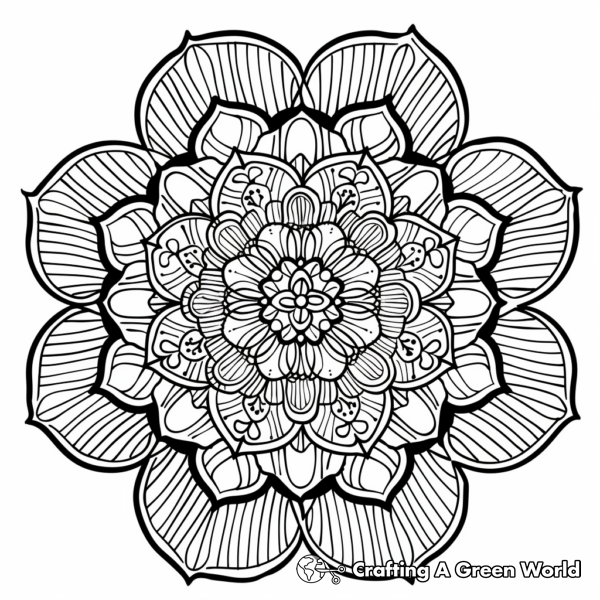 Mandala Inspired Gel Pen Coloring Pages 1
