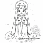 Marian Apparitions and Rosary Coloring Pages 4