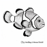 Marine Life Clownfish Coloring Pages 4