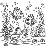 Marine Life Tracing Coloring Pages 1