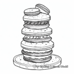 Marvellous Macaron Tower Cake Coloring Pages 2