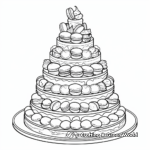 Marvellous Macaron Tower Cake Coloring Pages 3