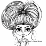 Marvellous Multi-Colored Hair Coloring Pages 1