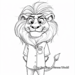 Mayor Lionheart: Leader Lion of Zootopia Coloring Pages 4