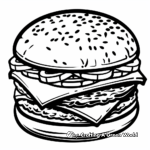 McDonald's Cheeseburger Coloring Pages 1
