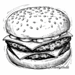 McDonald's Cheeseburger Coloring Pages 2