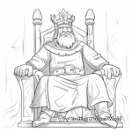 Medieval King in his Throne Coloring Sheets 3