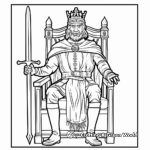 Medieval King in his Throne Coloring Sheets 4