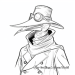 Medieval Plague Doctor Coloring Pages 1