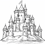 Medieval-Style Sand Castle Coloring Pages for History Lovers 4