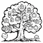 Mega Extended Family Tree Coloring Pages 1