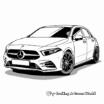 Mercedes-Benz A-Class Hatchback for Kids Coloring Pages 1